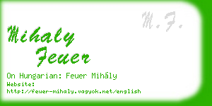 mihaly feuer business card